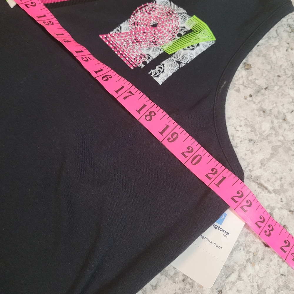 MXM 1X Sleeveless Collared Graphic Top - Picture 5 of 8